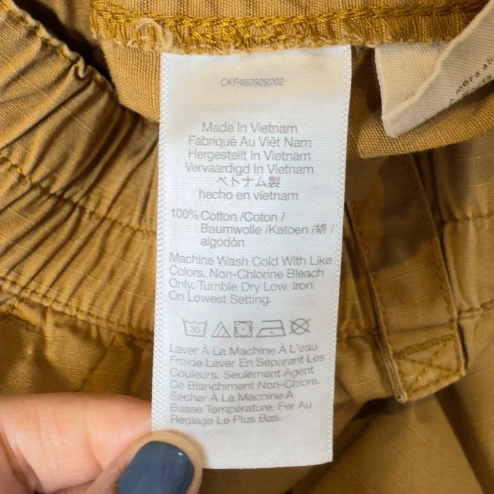 Madewell High Rise Utility Straight Relaxed Pants Cotton Ripstop Sz XL